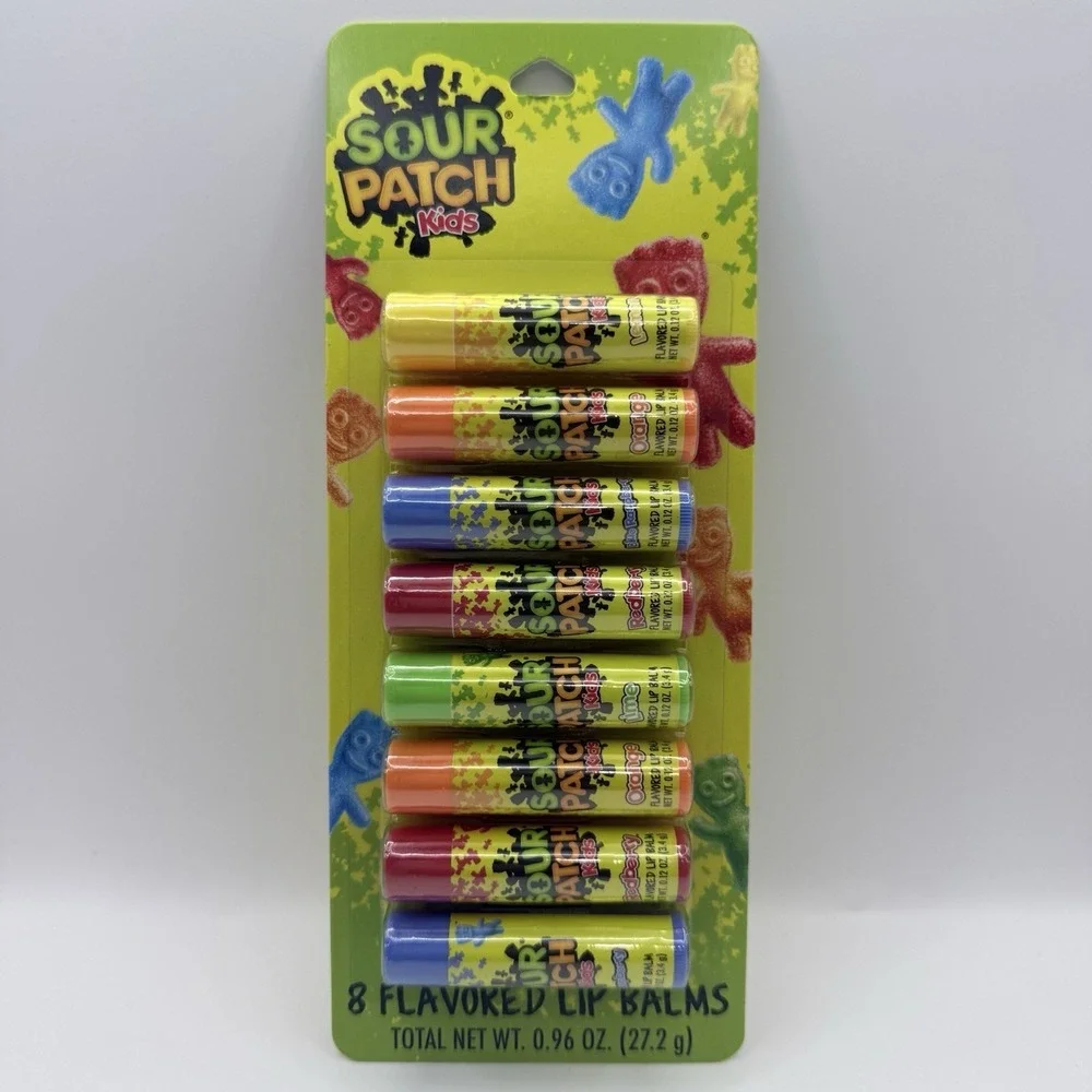 Sour Patch Kids 8 Flavored Lip Balms Assorted Pack 0.96 oz.